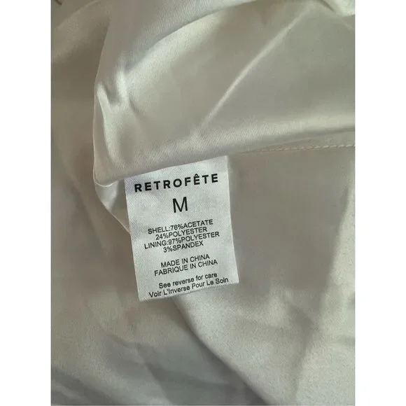 NWT Retrofete Cowl Neck Open Back Pearl Strap Electra Maxi Dress White Medium $5 - Picture 12 of 13